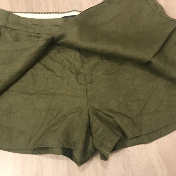 J. Crew Linen Crossover Short in Olive Green - Picture 6 of 6